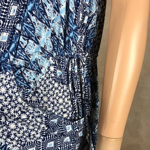 MELISSA MASSE Blue Geometric Print Knit Jumpsuit NEW Size 1X - Picture 7 of 9